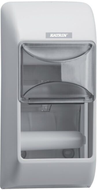 KATRIN Distributeur de papier toilette pour 2 rouleaux, blanc (92384)