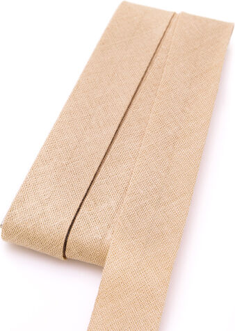 buttinette Baumwoll-Schrägband, beige, Breite: 2 cm, Länge: 5 m