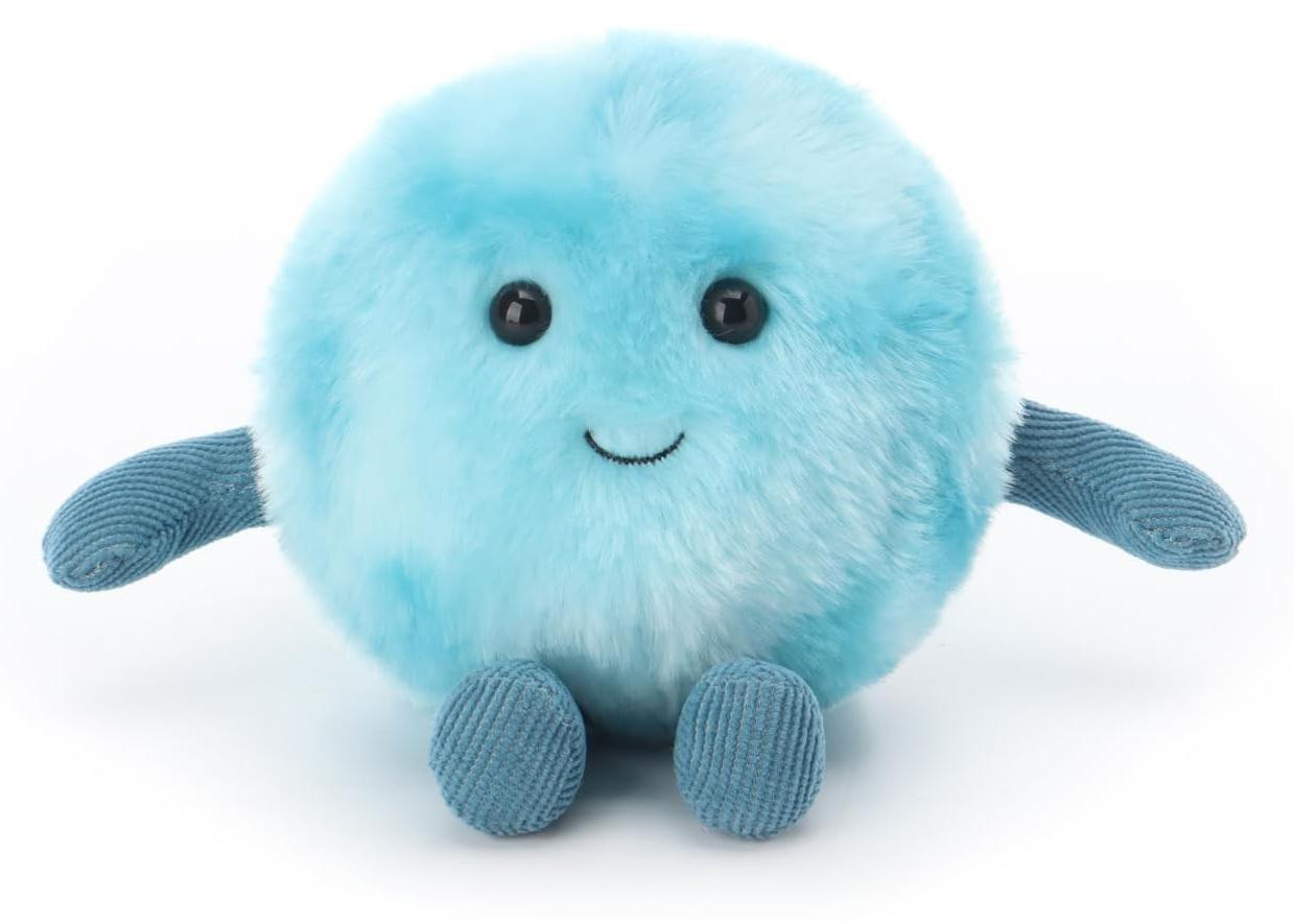 Neptunus Planet Pluche Lam - Blauw - 10 cm