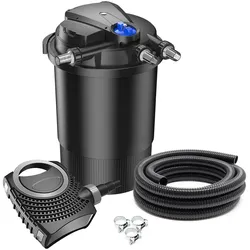 SunSun, Brunnen + Gartenteich, CPA-30000 SET bis 30000l 18W UVC NEO8000 Pumpe Schlauch Teichfilterset