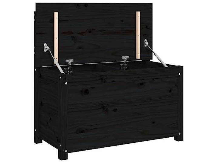 vidaXL Sitzbank Schwarz 80x41x77 cm Massivholz Kiefer