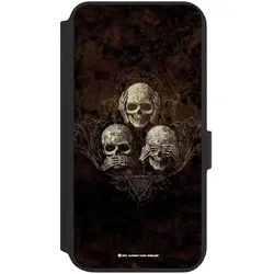 Nivocase Klapphülle für Samsung Galaxy S22+ Handyhülle aus Kunst Leder NIVOflip schwarz Art Gothic (Samsung Galaxy S22+), Smartphone Hülle, Schwarz