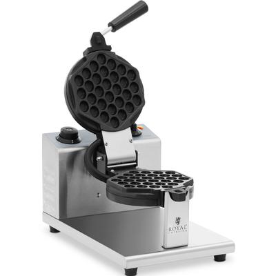 Royal Catering Bubble-Waffeleisen - rund - 1 große Waffel - 1200 W -