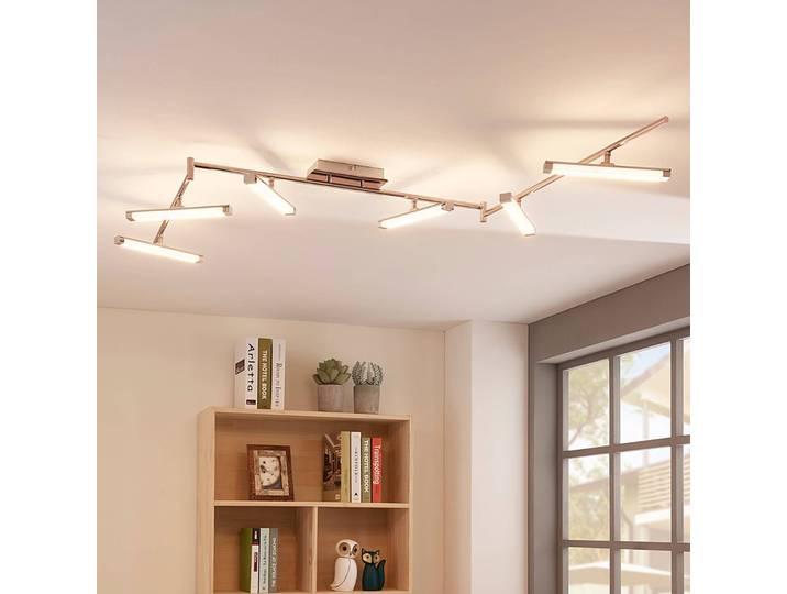 LED Deckenleuchte Pilou Lindby, dimmbar, chrom / silber, für Küche, Metall, Modern