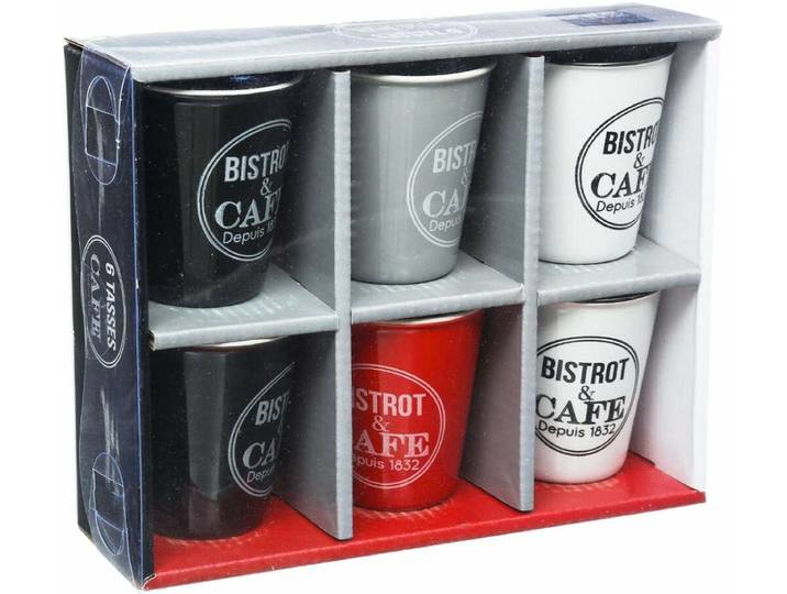 Set van 6 koffiekopjes 5five Bistrot (110 ml)