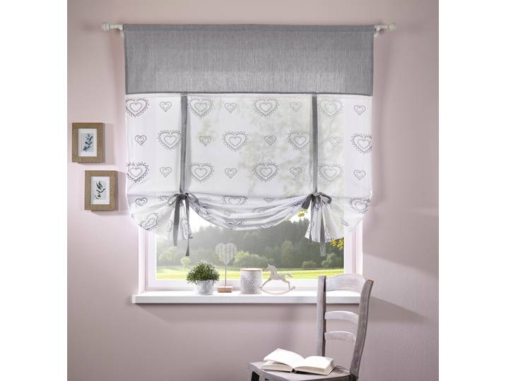 Gardine GOODPRODUCT Louis, 1 Stück, halbtransparent, einseitig bedruckt Gr. 3, grau, B:100cm H:140cm, Baumwolle (Bio-Baumwolle), Gardinen, Gardine, halbtransparent, einseitig bedruckt