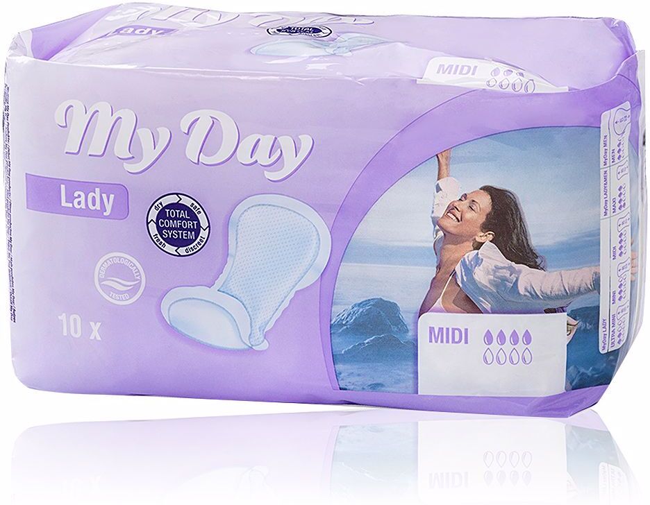 My Day Serviettes d’incontinence midi 10 unités