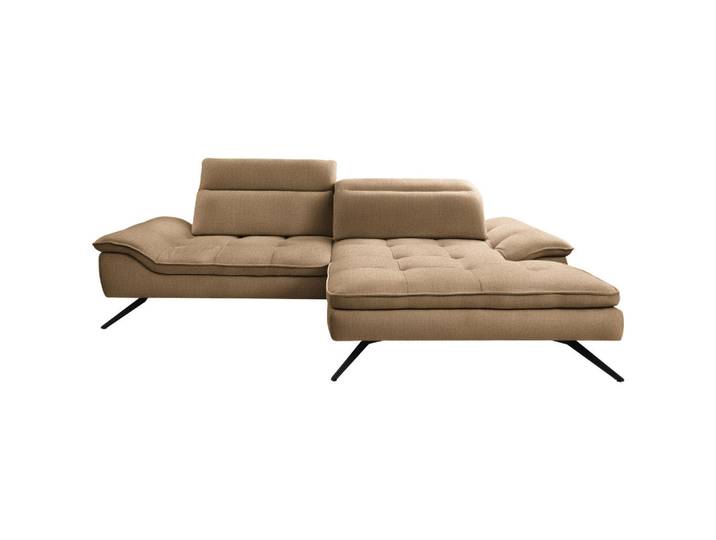 Stylife Ecksofa, Rostfarben, Metall, Ottomane rechts, L-Form, 179-202x288 cm, Stoffauswahl, seitenverkehrt erhältlich, Rücken echt, haustierfreundlicher Bezug, Wohnzimmer, Sofas & Couches, Wohnlandschaften, Ecksofas