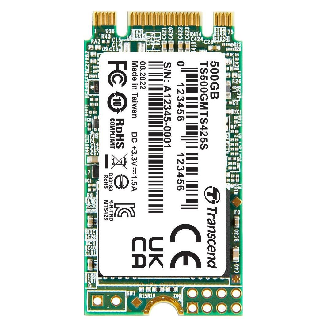 Transcend SATA III M.2 SSDs (500 GB, M.2 2242) (TS500GMTS425S)