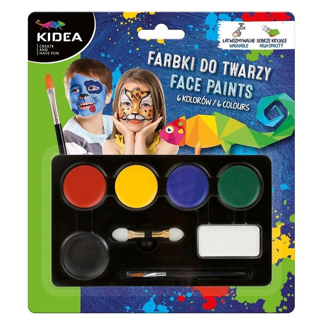 Derform Gesichtsfarben 6 Farben x 3,4 g KIDEA (DERF.FDT6KA)