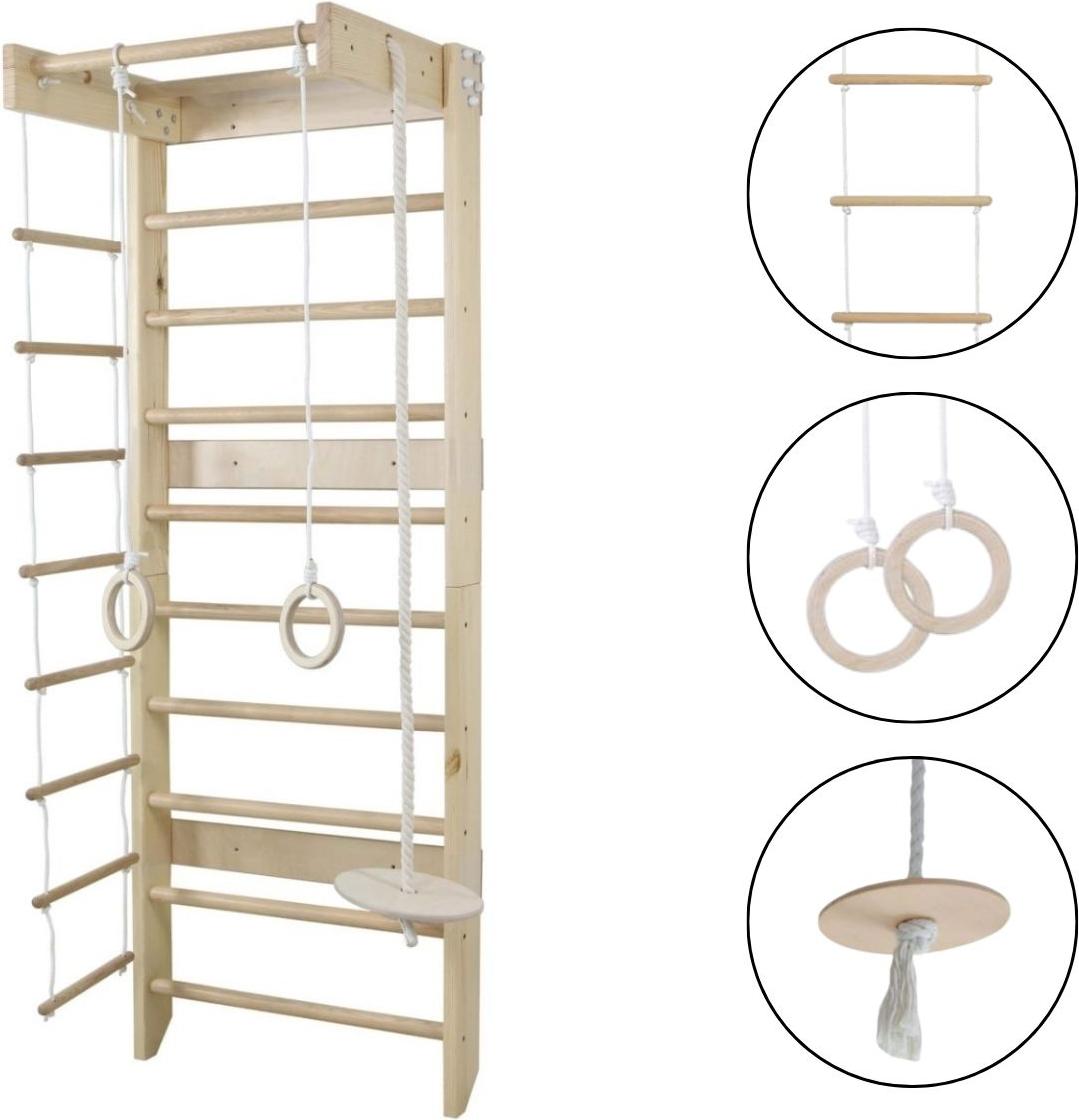 Sprossenwand aus Holz für Kinder Skandi-Turnleiter