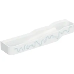 Geberit Bambini Spiel und Waschlandschaft, B:180cm, 4 Waschplätze, tieferes Becken links, ohne Überlauf, 502.977.SX.2, Farbe: weiß-alpin / Dekor: ozeanblau - hellblau / ohne Hanhnloch