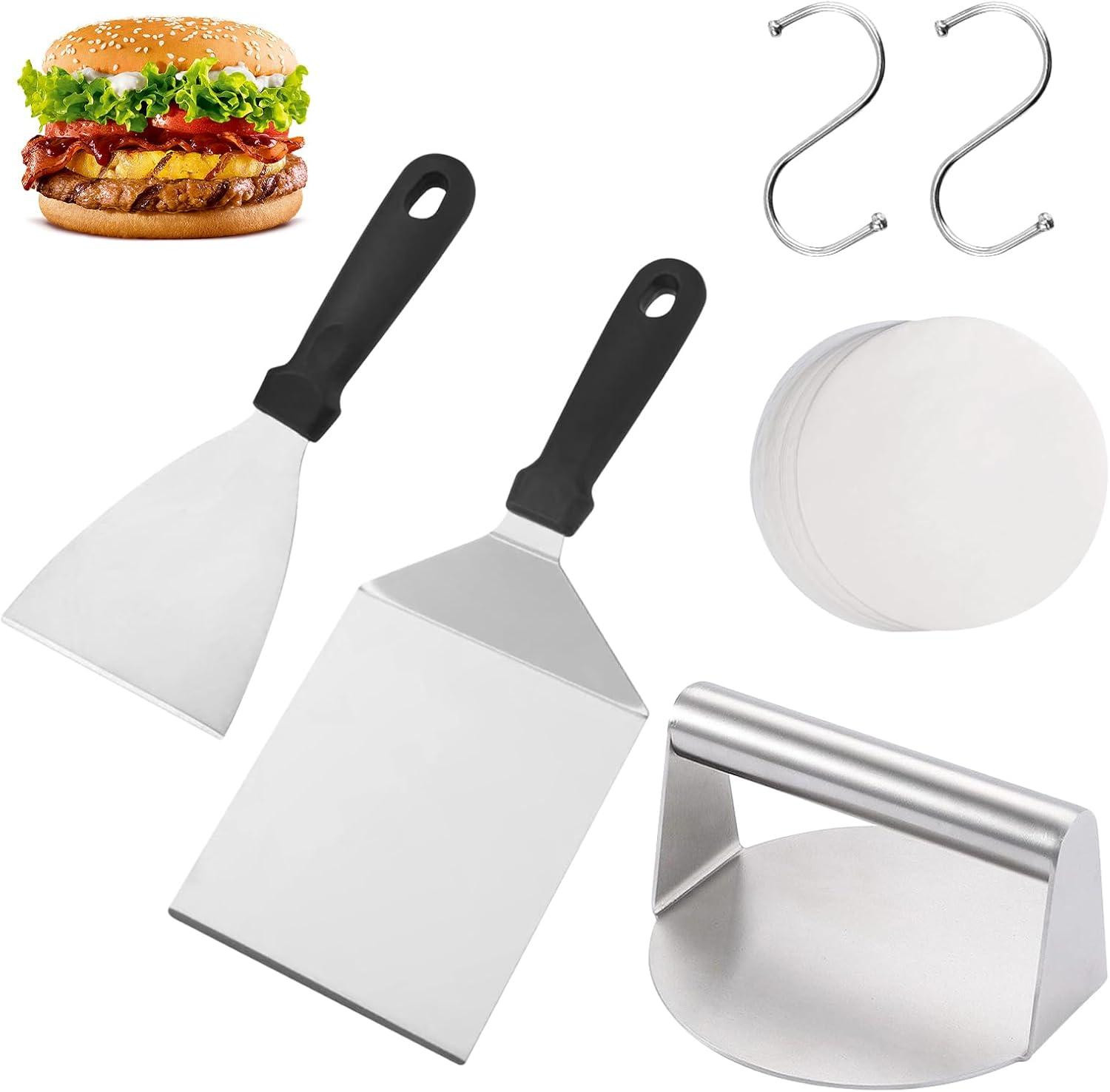 Barbecue Hamburger Set met 55-delige RVS Griddle Accessoires voor in de Tuin of Keuken