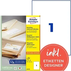 Avery Zweckform 100er-Pack Universal Klebeetiketten »LR3478« weiß