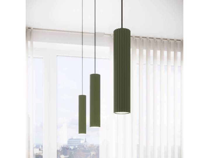 Hängeleuchte ALORA SOLLUX LIGHTING, dimmbar, grün, für Wohn- / Esszimmer, Aluminium
