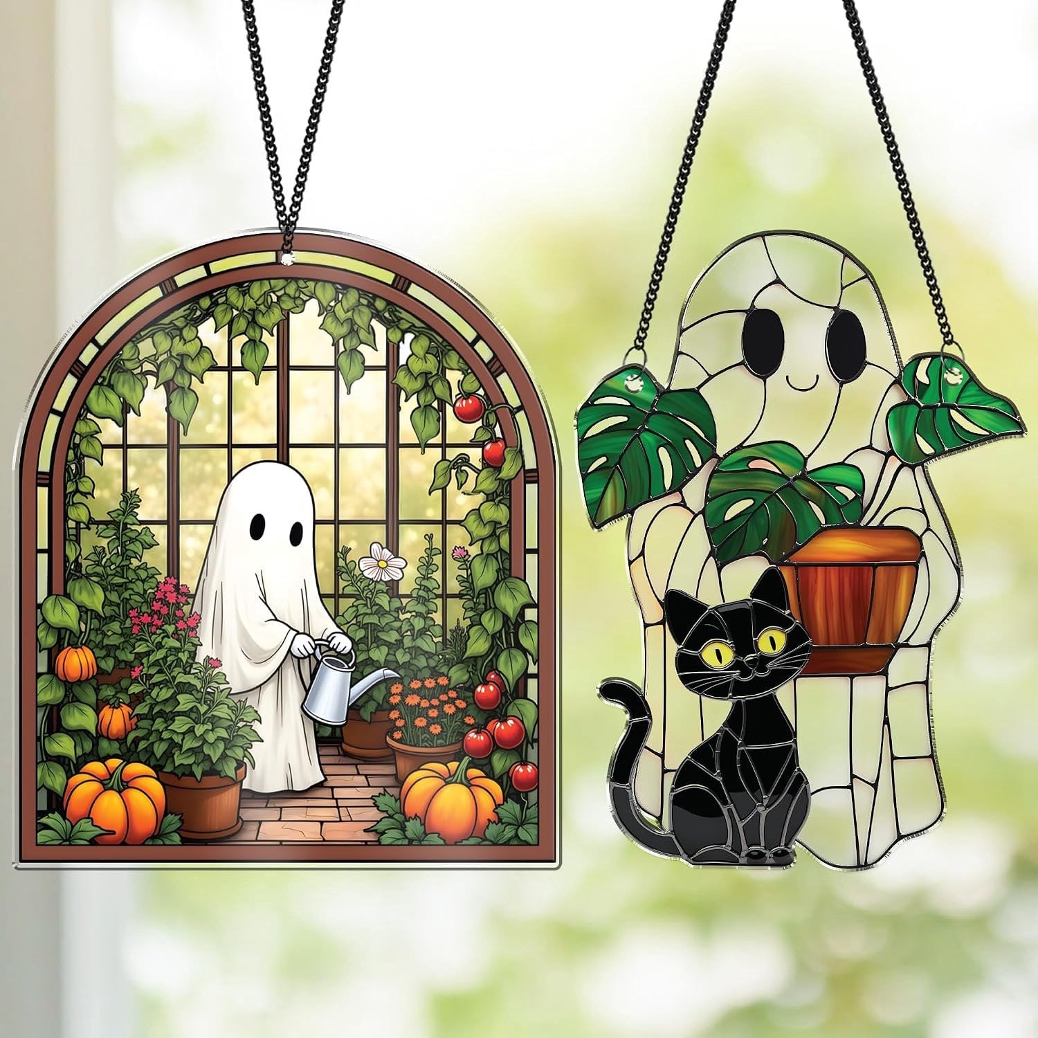 Halloween Raam Hanger Spook Suncatcher Acryl Raamdecoratie