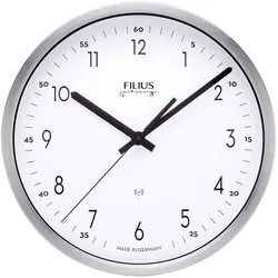 Filius 0301-19 Funk-Wanduhr 30 cm Silberfarben