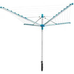 Leifheit WLinomatic 400 Easy, Wäscheständer, Türkis, Grün