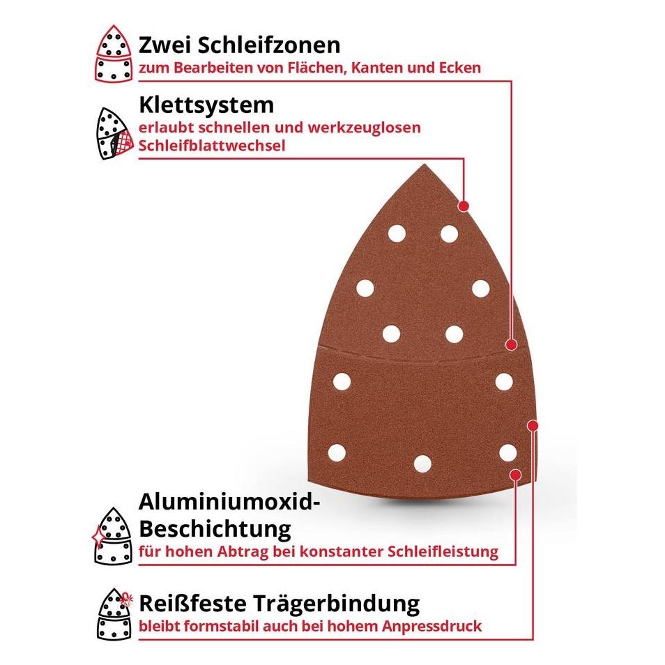 Einhell 496220 Schleifpapier für Multischleifer Körnung (num) 120 (L x B x H) (120) (496220)