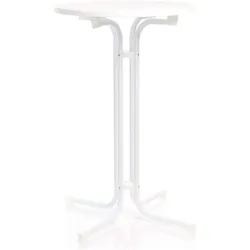 Wiltec, Bartisch, Toboli klappbarer Bistrotisch Weiss Ø 80 cm Stehtisch Bartisch Partytisch rund (80 x 110 cm)