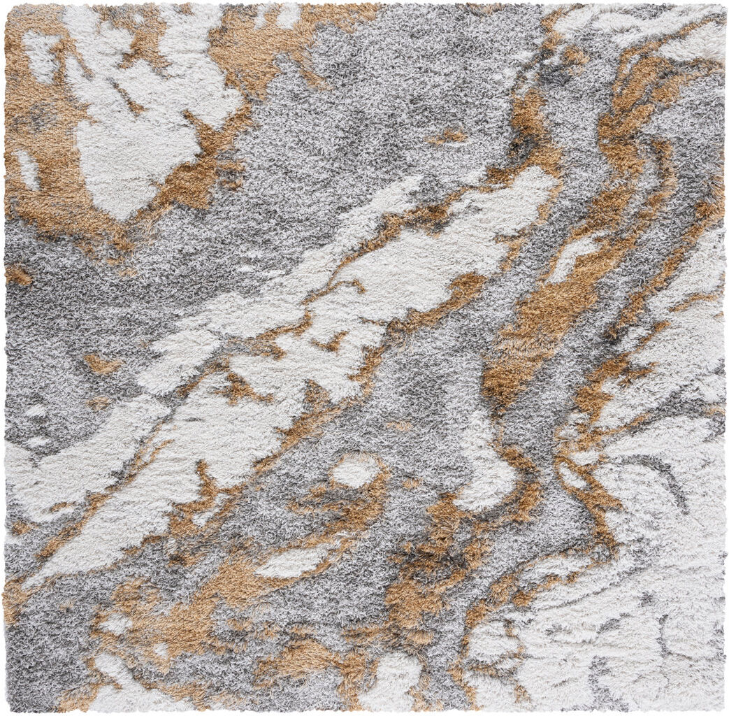Rio Stoneboro Abstract Area Rug Gray Square 201cm