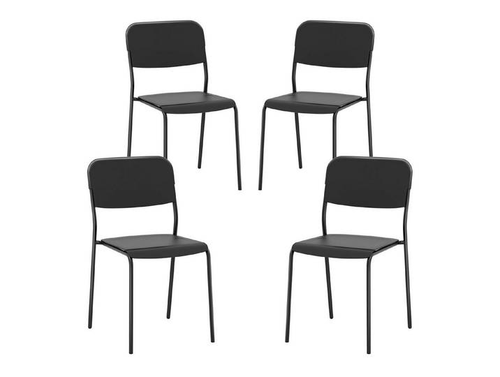 KOMFOTTEU Esszimmerstuhl (4 St), stapelbare Küchenstühle, aus PP
