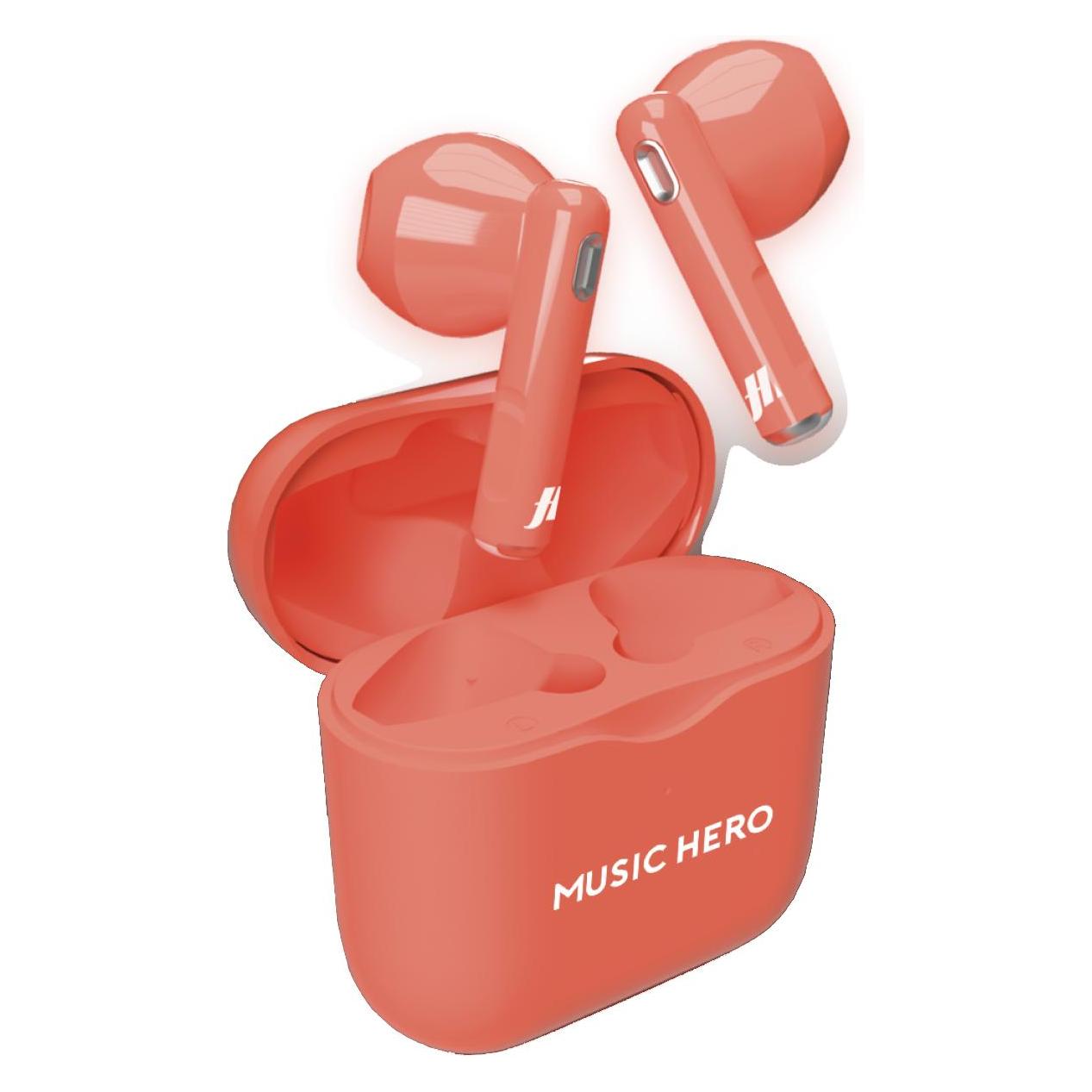 SBS TWS Fluo Red Semi In-Ear Kopfhörer (Kabellos) (MHTWSFLUOR)