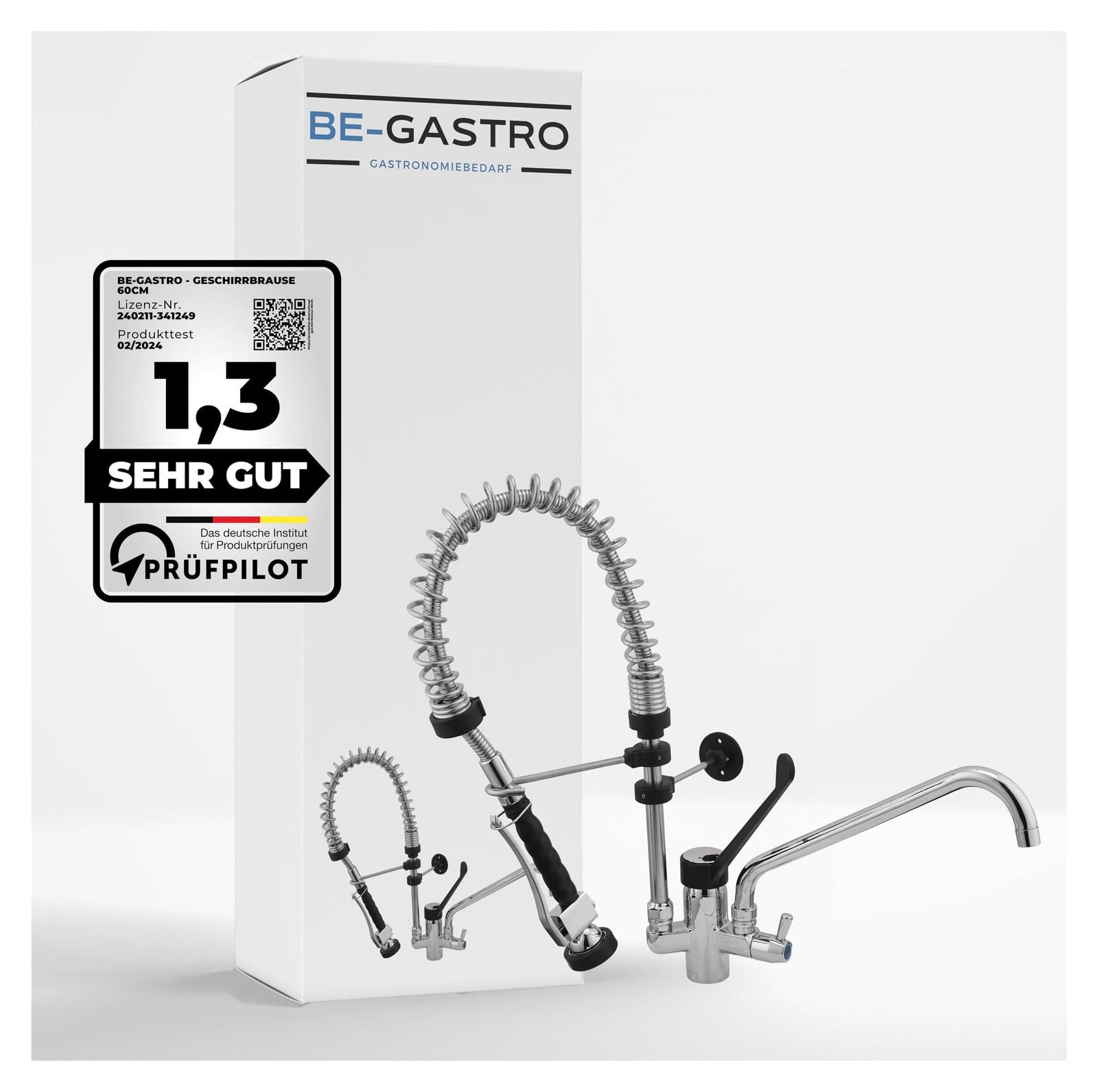 Dripio Gastro-douche Premium shower set met mengkraan en lange hendel, 60 cm