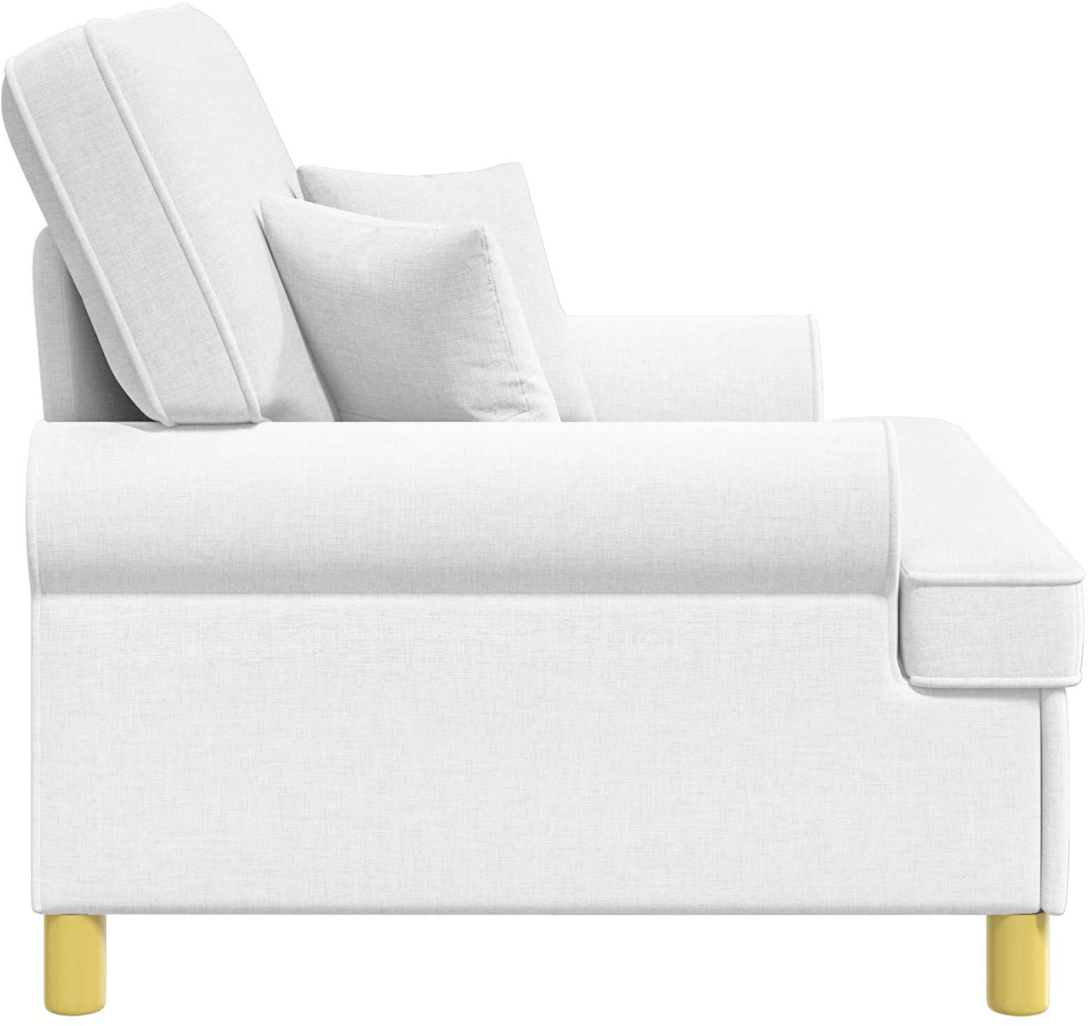 vidaXL XXL Armchair with Cushions Blanc Tissu