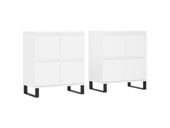 GHVBNMF Sideboards 2 STK. Weiß 120x35x70 cm Holzwerkstoff Schrank Vielseitige Anrichte für Wohnzimmer und Flur mit glatter Oberfläche für Dekoration und Aufbewahrung im 2er-Set