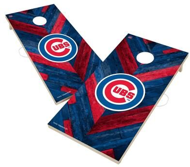 Skip's Garage Chicago Cubs MLB Cornhole Board Set