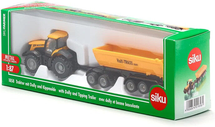 Tracteur JCB avec dolly et benne basculante - Siku
