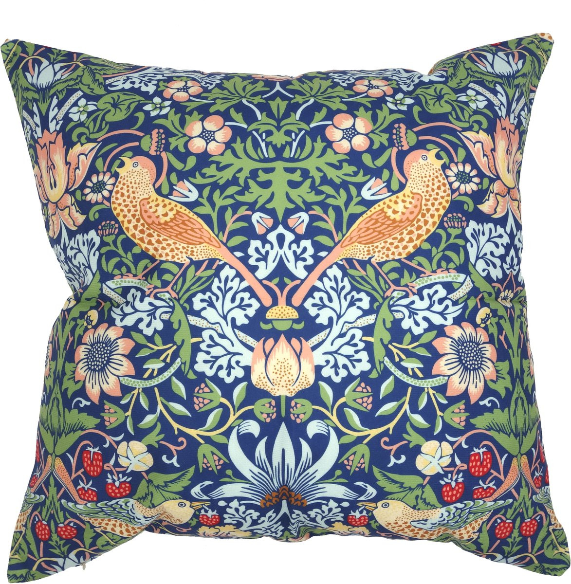 Kussenhoes William Morris Strawberry Thief - Donkerblauw - 44 x 44 cm