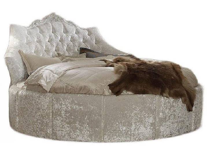 JVmoebel Rundbett Rundes Samt Bett Chesterfield Luxus Polster Rund Betten Textil (Rundbett), Made in Italy