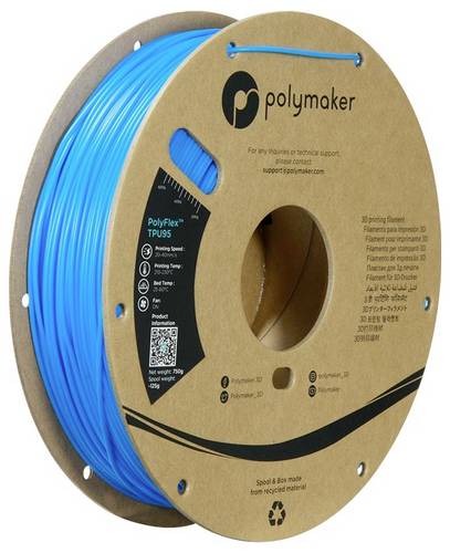 Polymaker PD01005 PolyFlex TPU-95A Filament TPU flexibel 1.75mm 750g Blau 1St.