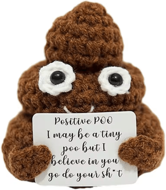 Inspire Curations PosiPal Crochet Doll Mini Emotional Support Plush With Positive Card PosiPal Crochet Doll Mini Emotional Support Plush With Positive Card