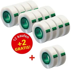 Scotch MagicTM Tape Klebefilm matt 19,0 mm x 33,0 m 12 Rollen + GRATIS 2 Rollen