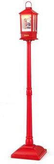 Costway 61 Inch Christmas Musical Street Lamp Post with Detachable Snow Globe Lantern-Red