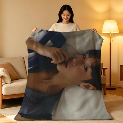 Shop Station Plush Fleece Throw Blanket Soft K Pop Throw Blanket For Sofa, Bed & Travel b 29.53 39.37 In