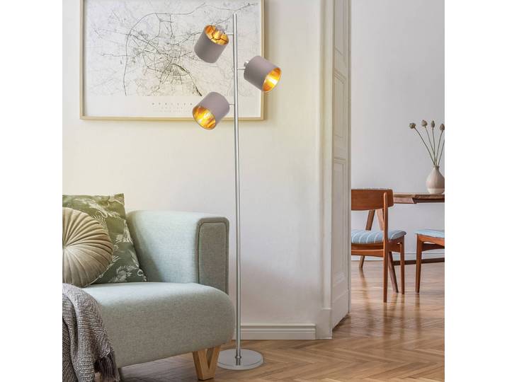 Vloerlamp Maron, bruin / roest, Woon-/ Eetkamer, metaal, vloerlamp