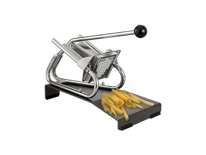 LOUIS TELLIER Profi Pommes-Schneider Messer & 10 mm Stößel Edelstahl & verchromter Stahl Epoxydharz-Sockel 44x25x33,5 cm Bis 12 kg/min Für Profiküchen