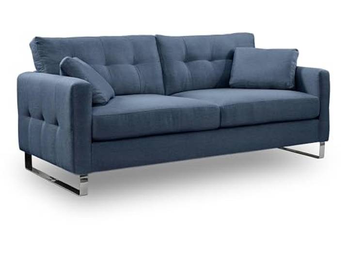 xonox.home 2,5 Sitzer Sofa Hera Couch Kompaktsofa Polstersofa Flachgewebe dunkelblau B/H/T: 203x92x94cm