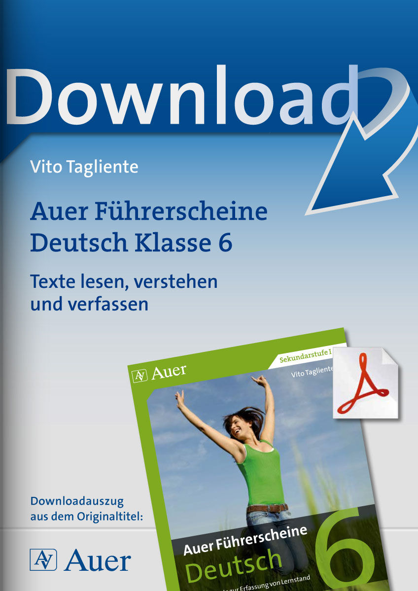 Auer Verlag Auer Führerscheine Deutsch Klasse 6: Texte lesen, verstehen und verfassen