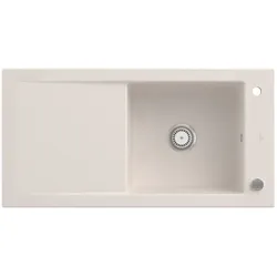 Villeroy & Boch Timeline Einbauspüle 679002KR mit Ablaufgarnitur und Exzenterbetätigung, Crema