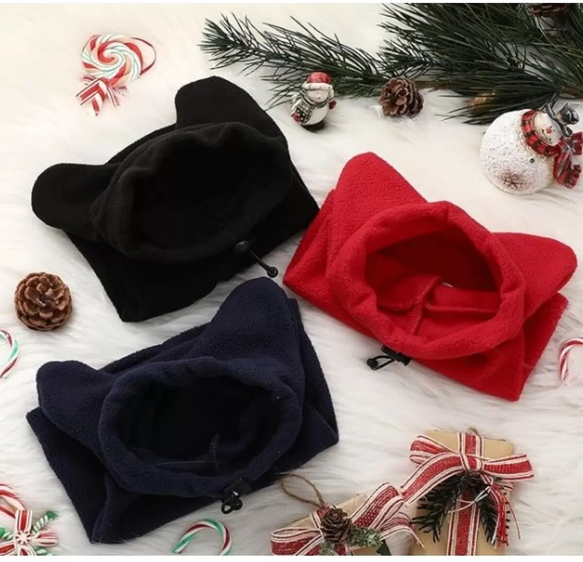 INF Plüsch-Wintermütze für Haustiere – Warmer Hunde-Snood mit Ohrenschützern zur Beruhigung und Geräuschreduzierung M Blau