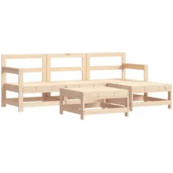 vidaXL 5-tlg. Garten-Lounge-Set Massivholz Kiefer