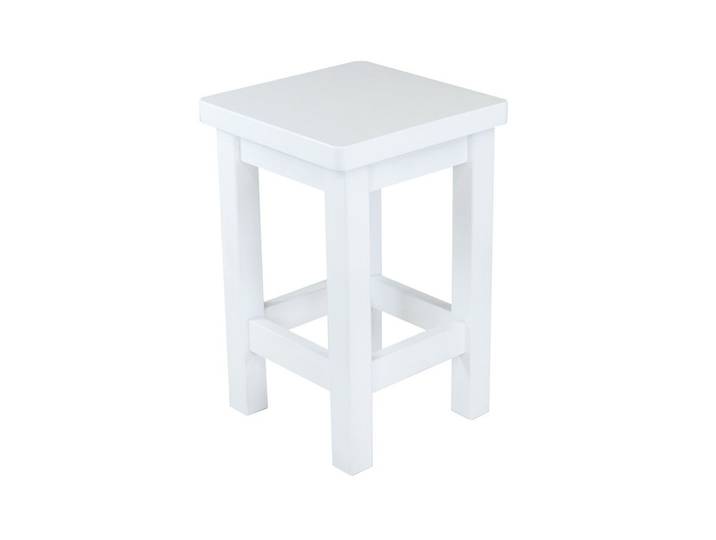 Tabouret en bois droit Blanc