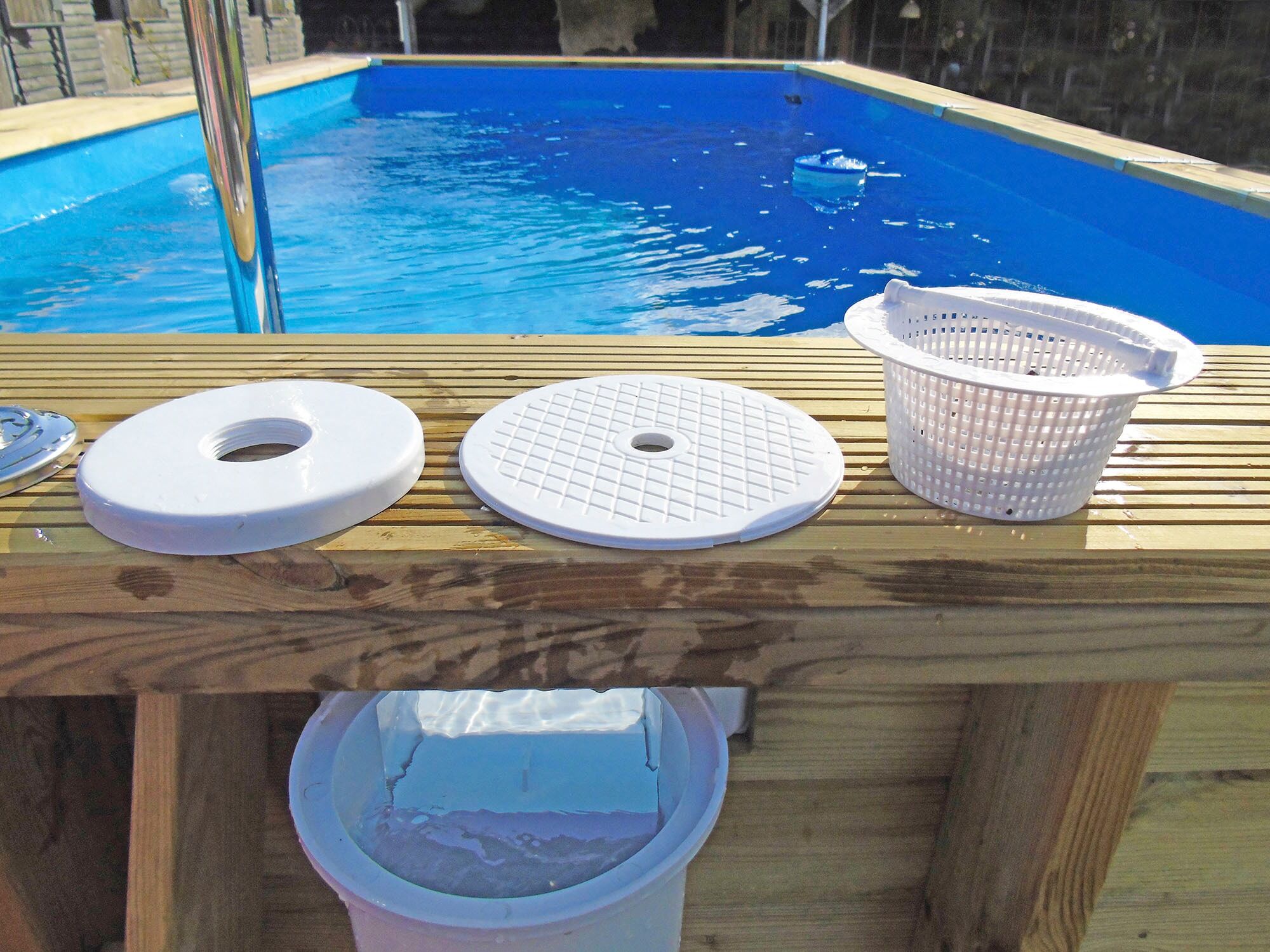 Skimmer INFINITE SPA, weiß, B:36,5cm H:20,5cm L:36,5cm, Kunststoff, Filteranlagen, Skimmer, Breitmaulskimmer mit Rücklaufdüse, komplett mit Zubehör