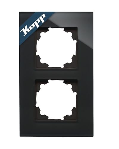 Kopp 405405011 2-voudig echt glazen afdekframe zwart