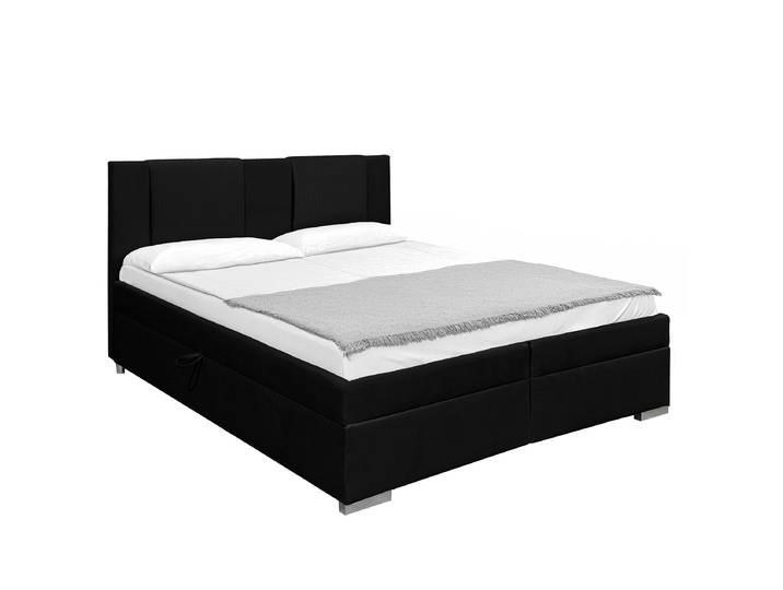 Boxbett Arabuni 180 x 200cm Samt Vaia Schwarz
